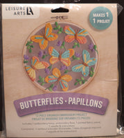 Leisure Arts Butterflies Embroidery Kit / Project