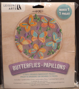Leisure Arts Butterflies Embroidery Kit / Project