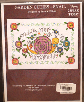 Garden Cuties - Snail Cross Stitch Kit By Imaginating