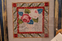 Rose Sonata Cross Stitch Pattern By Jan Hicks with 21 Color Hand-Dyed Fibers Silk Thread Pack