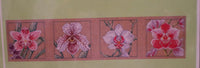 4 Orchids Cross Stitch Kit By Permin Of Copenhagen- 26 Count Linen