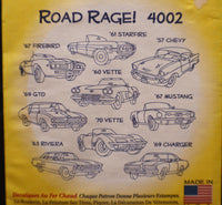 Road Rage #4002 Iron On Embroidery Pattern by Aunt Martha's