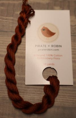 Pirate + Robin Russet 6 Strand Hand Dyed Cotton Floss
