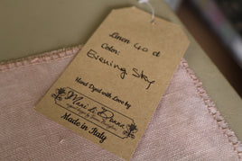 Mani Di Donna 40 ct. Evening Sky Hand Dyed Linen - From Italy 26" x 33"