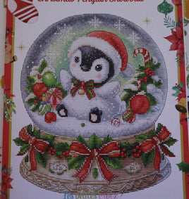 Christmas Penguin Snowball Cross Stitch pattern By Les Petites Croux