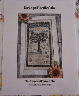 The Serpent Deceived Me Cross Stitch Pattern Vintage Needlearts
