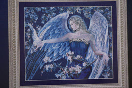 In Blue Cross Stitch Pattern by Near North Treasures Collection