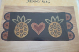 Pineapple and Heart Penny Rug Pattern By Karyn Lord