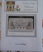 Snow Village Banner - Snow Village 1 Cross Stitch Pattern