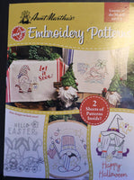 Gnome of the Month Aunt Martha's Iron On Embroidery Pattern #415B