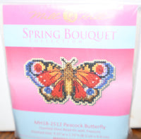 Peacock Butterfly Mill Hill MH18-2512 Spring Bouquet Series Counted Glass Bead Kit