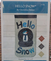 Hello Snow Wool Applique Wall Hanging Pattern