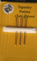 John James Gold  Plated Petite Tapestry Needles Size 22