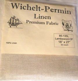 32 Ct. Country French Lambswool Linen - 18" x 27" Packaged Linen By Wichelt-Permin