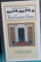 The Green Door Cross Stitch Pattern By Little Leaf Designs w/ Kitty Charm