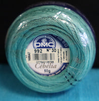 DMC Cebelia #992 Aqua Marine Size 30 Crochet 569 Yard Spool
