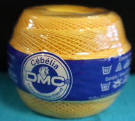 DMC Cebelia #743 Med. Yellow Size 30 Crochet 569 Yard Spool
