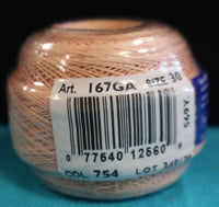 DMC Cebelia #754 Beige Rose Size 30 Crochet 569 Yard Spool