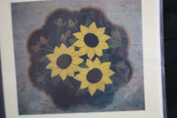 Sunflowers & Thistle Wool Applique Pattern By Lake View Primitives
