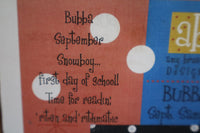 Bubba Sept Sampler Cross Stitch Kit With Embellishments by Amy Bruecken