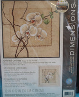 Dimensions Oriental Orchids 12" x 12" Cross Stitch Kit