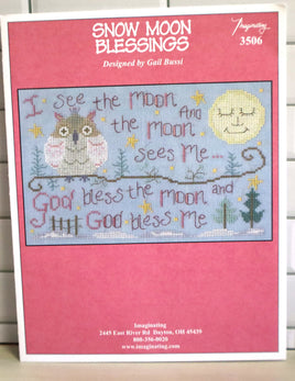 Snow Moon Blessings Cross Stitch Pattern by Imaginating