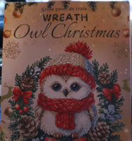 Owl Christmas Wreath Cross Stitch Pattern By Grille Point de croix