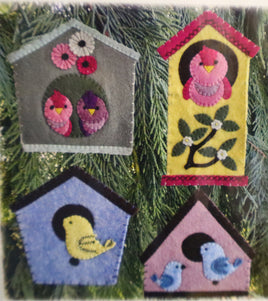 Birdhouses Felt Ornament Applique Kit By Rachels Of Greenfield