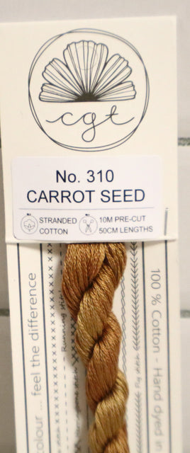 Carrot Seed 310 6-Strand Hand Dyed Floss By Cottage Garden Threads