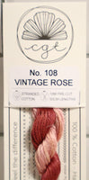 Vintage Rose 108 6-Strand Hand Dyed Floss By Cottage Garden Threads (Copy)