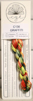 Graffiti C136 Limited Edition Hand Dyed 6-Strand Floss By Cottage Garden Threads