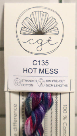Hot Mess C135 Limited Edition Hand Dyed 6-Strand Floss By Cottage Garden Threads