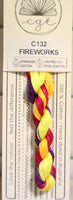 Fireworks C132 Limited Edition Hand Dyed 6-Strand Floss By Cottage Garden Threads