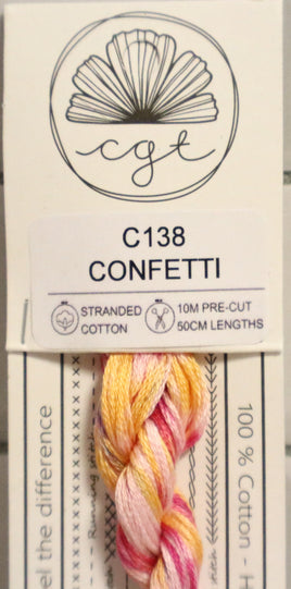 Confetti C138 Limited Edition Hand Dyed 6-Strand Floss By Cottage Garden Threads