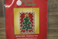 Christmas Tree Charmed Stamp Ornament Mill Hill Counted Glass Bead Kit