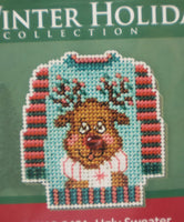 Ugly Sweater Ornament Mill Hill Bead / Cross Stitch Kit