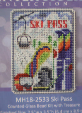 Ski Pass Ornament Mill Hill Counted Glass Bead Kit