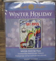 Ski Pass Ornament Mill Hill Counted Glass Bead Kit