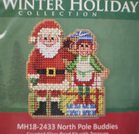 North Pole Buddies Ornament / Magnet Mill Hill Counted Glass Bead Kit