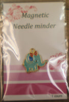 Small Metal Blue Elephant Needle Minder By Happy Stitch
