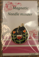Metal Black Curled Up Kitty Cat Needle Minder By Happy Stitch