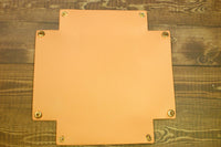 Peach 4-Corner Snap Faux Leather Thread Catcher