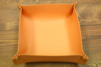 Peach 4-Corner Snap Faux Leather Thread Catcher