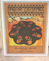 Primitive Gatherings Red Geraniums Table Mat Pattern