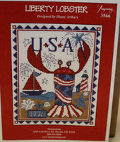 Liberty Lobster Cross Stitch Pattern by Imaginating - Designed by Diane Arthurs