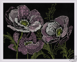 Lace Poppies Counted Cross Stitch Kit by RIOLIS