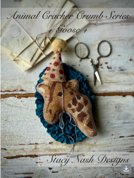 ANIMAL CRACKERS CRUMB SERIES - GOOSE Cross Stitch Pattern By Stacy Nash Designs