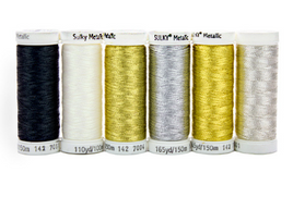 Sulky Original Metallic Thread - 6 Most Popular Colors Sampler - 165 yd. Spools