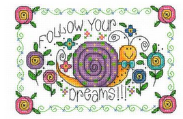 Garden Cuties - Snails Counted Cross Stitch Kit By Joan Elliott Imaginating