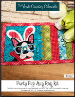 Party Pup Mug Rug Kit The Whole Country Caboodle - Precut fused Applique